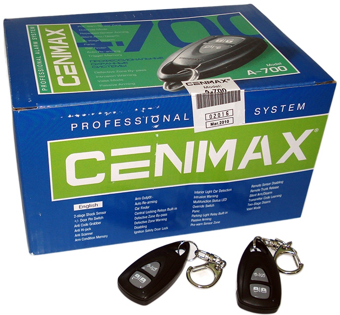 Сигнализация Cenmax A-700 купить с доставкой, автозвук, pride, amp, ural, bulava, armada, headshot, focal, morel, ural molot