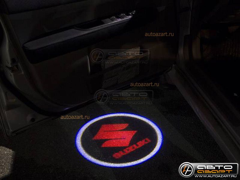 Лазерная проекция логотипа для установки в дверь авто 022 SUZUKI купить с доставкой, автозвук, pride, amp, ural, bulava, armada, headshot, focal, morel, ural molot