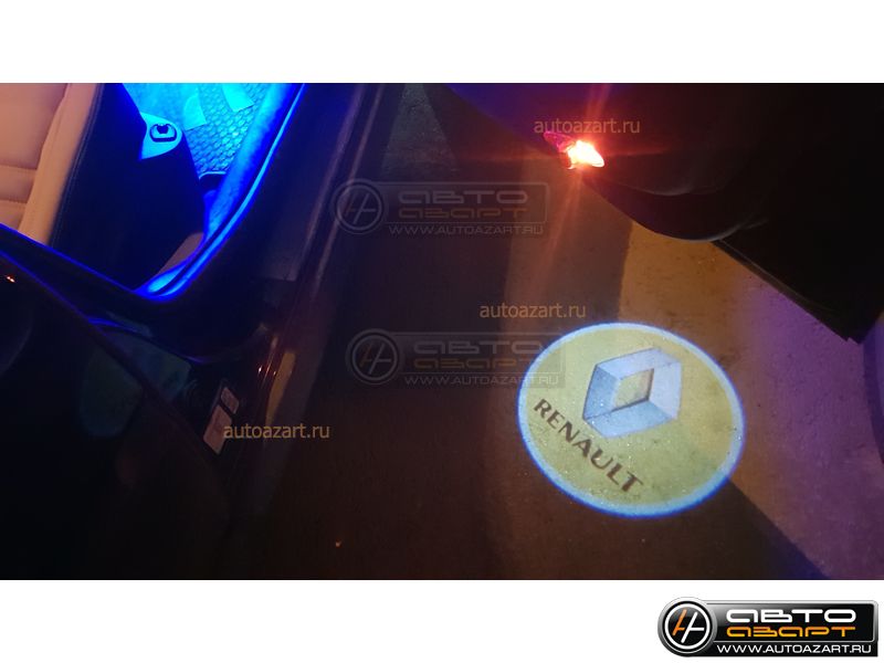 Лазерная проекция логотипа для установки в дверь авто 028 RENAULT купить с доставкой, автозвук, pride, amp, ural, bulava, armada, headshot, focal, morel, ural molot