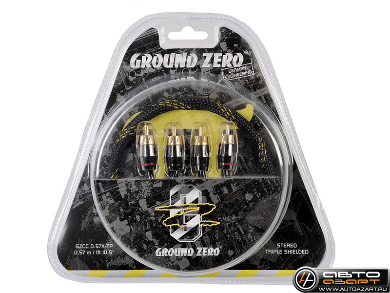 Межблочный кабель Ground Zero GZCC 3.14X-TP  RCA (3.14м) купить с доставкой, автозвук, pride, amp, ural, bulava, armada, headshot, focal, morel, ural molot