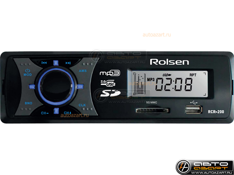 Ресивер-USB Rolsen RCR-200B купить с доставкой, автозвук, pride, amp, ural, bulava, armada, headshot, focal, morel, ural molot