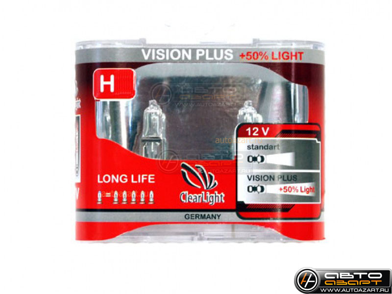 Галогеновые лампы Clearlight H11 12V 55w Vision Plus +50% Light 2шт купить с доставкой, автозвук, pride, amp, ural, bulava, armada, headshot, focal, morel, ural molot