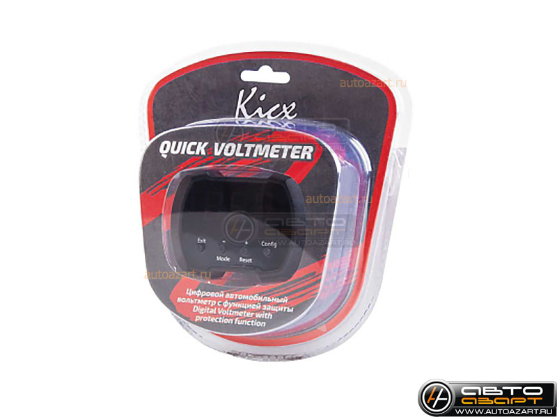 Вольтметр KICX Quick Voltmeter купить с доставкой, автозвук, pride, amp, ural, bulava, armada, headshot, focal, morel, ural molot