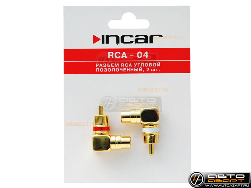 RCA коннектор угловой INCAR RCA-04 купить с доставкой, автозвук, pride, amp, ural, bulava, armada, headshot, focal, morel, ural molot