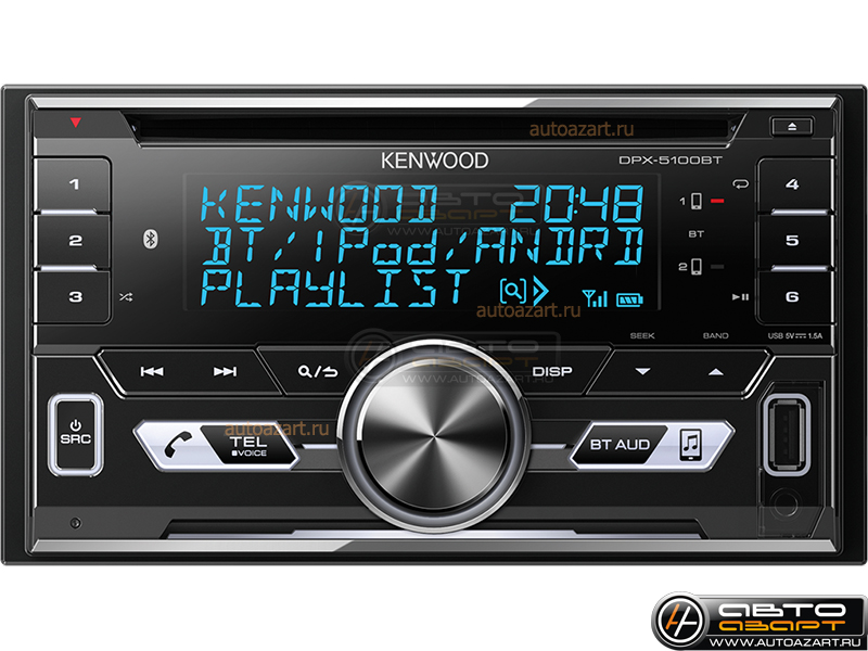 Ресивер-CD Kenwood DPX-5100BT 2din купить с доставкой, автозвук, pride, amp, ural, bulava, armada, headshot, focal, morel, ural molot