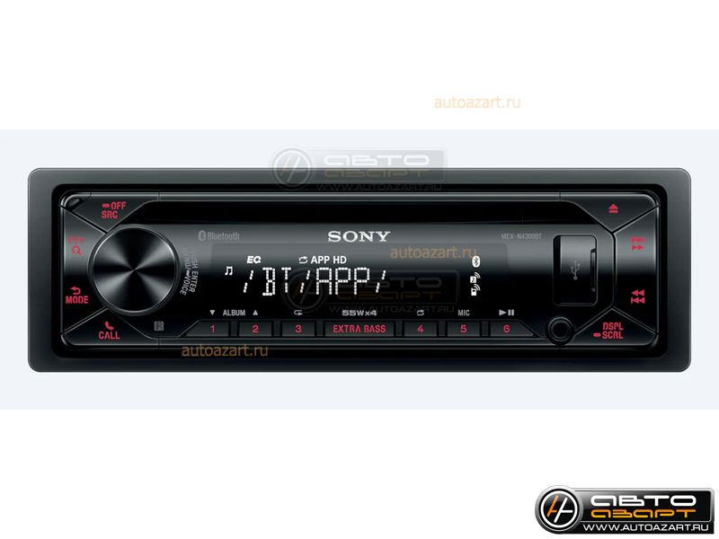 Ресивер-CD Sony MEX-N4300BT купить с доставкой, автозвук, pride, amp, ural, bulava, armada, headshot, focal, morel, ural molot