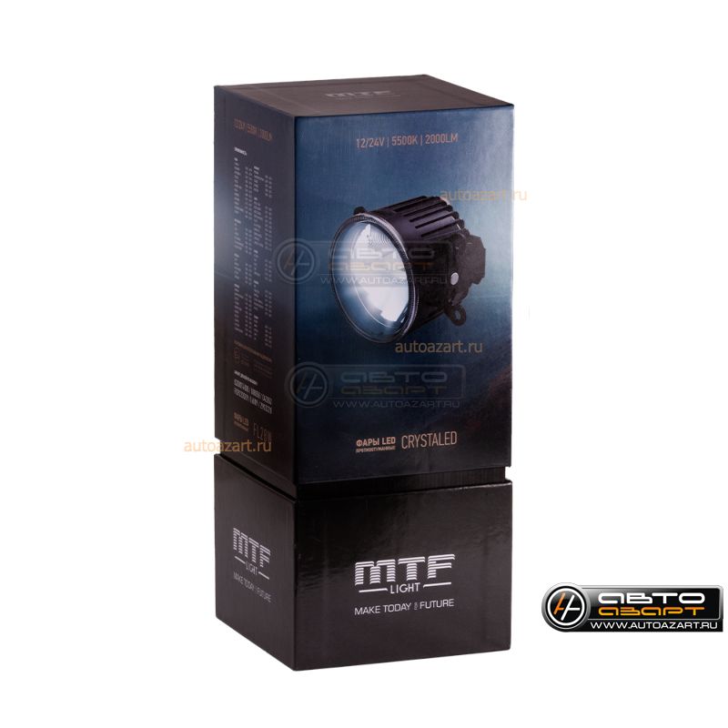 Фары противотуманные светодиодные MTF Light серия CRYSTALED в ПТФ универсальный кронштейн 12-24В, 28Вт, 5500К, 2000лм, ЕСЕ сертификат, 2шт. | FL28W| купить с доставкой, автозвук, pride, amp, ural, bulava, armada, headshot, focal, morel, ural molot