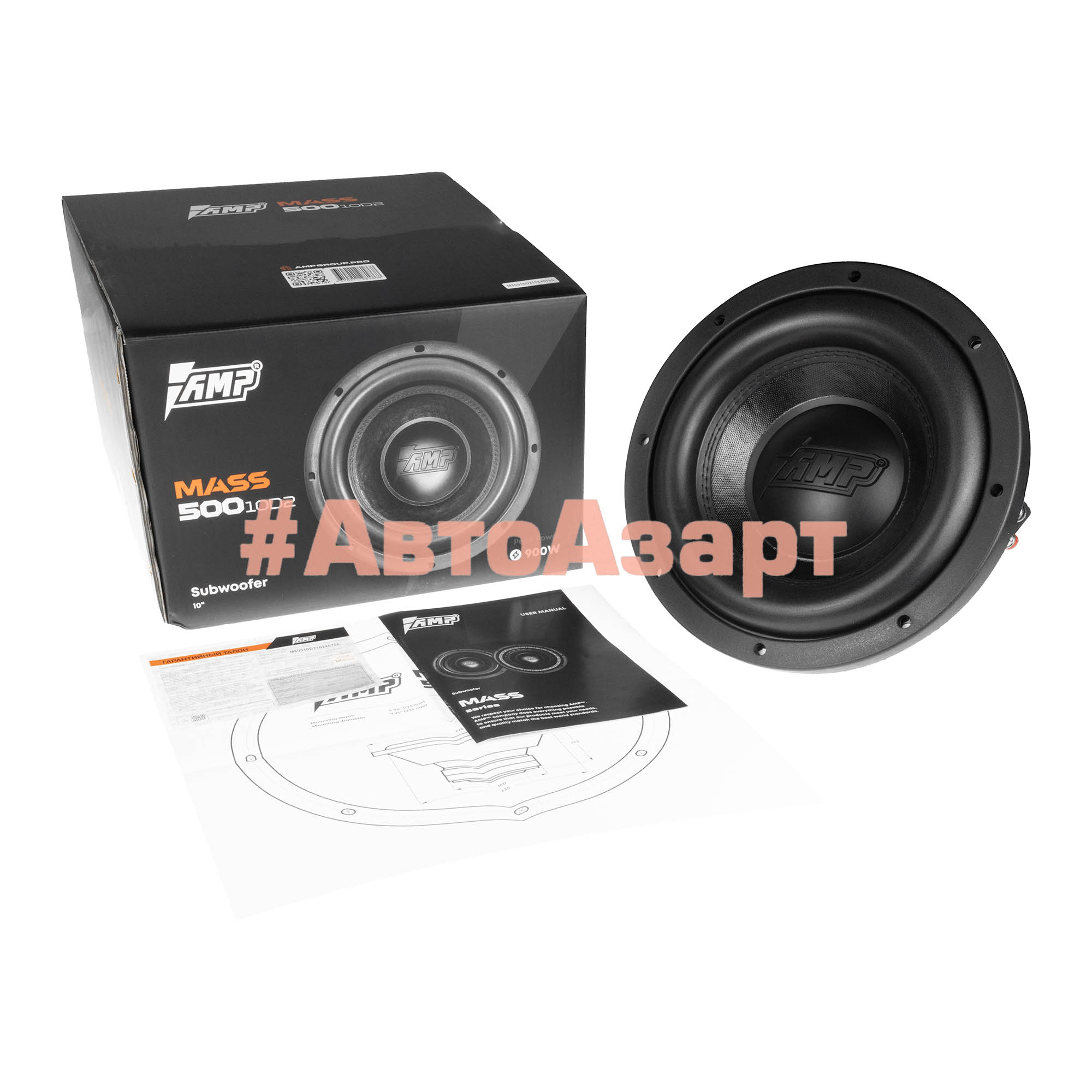 Сабвуферный динамик AMP MASS 500 10D2 купить с доставкой, автозвук, pride, amp, ural, bulava, armada, headshot, focal, morel, ural molot
