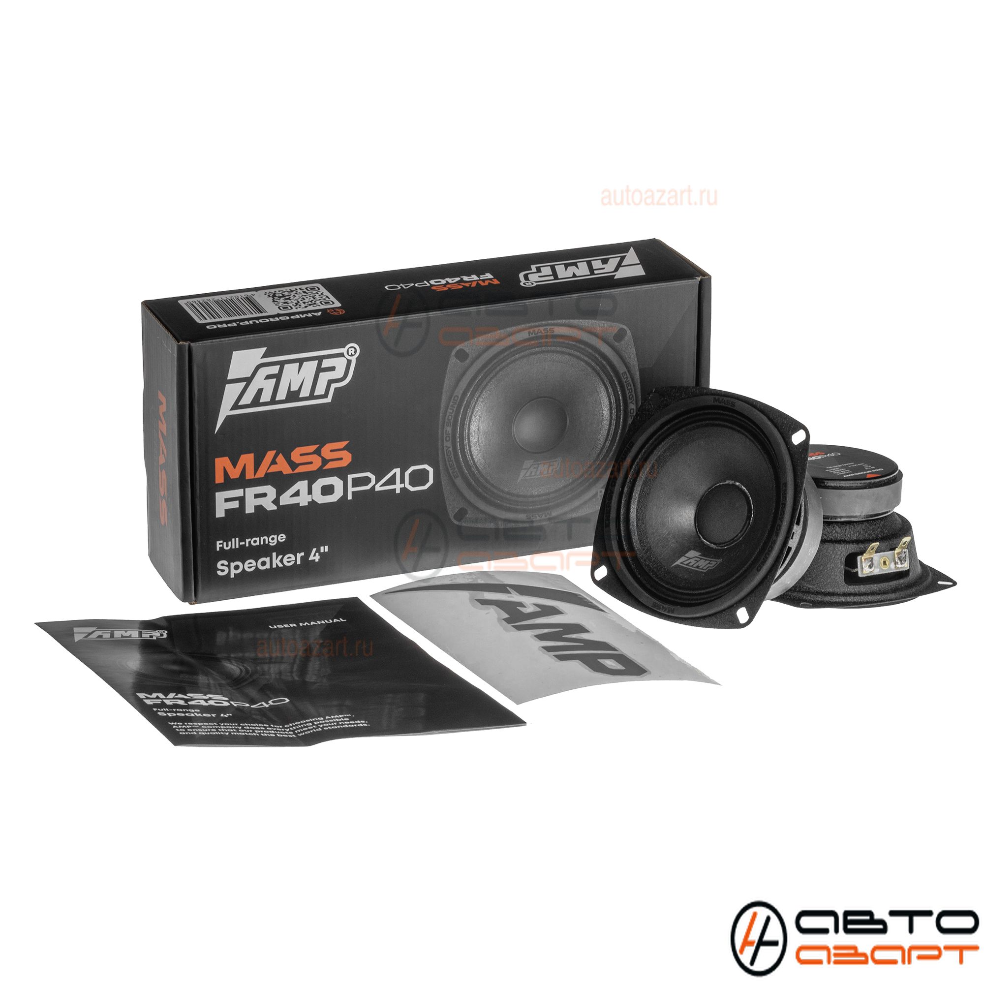 Акустика эстрадная AMP MASS FR40P40 (4ом) широкополосная купить с доставкой, автозвук, pride, amp, ural, bulava, armada, headshot, focal, morel, ural molot