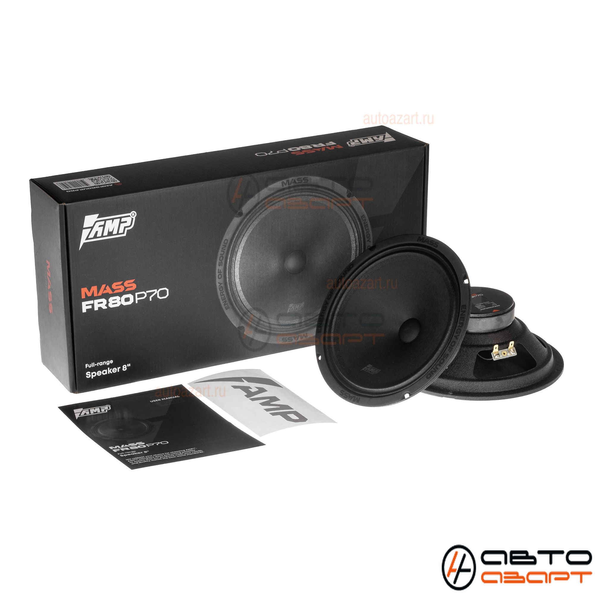 Акустика эстрадная AMP MASS FR80P70 (4ом) широкополосная купить с доставкой, автозвук, pride, amp, ural, bulava, armada, headshot, focal, morel, ural molot