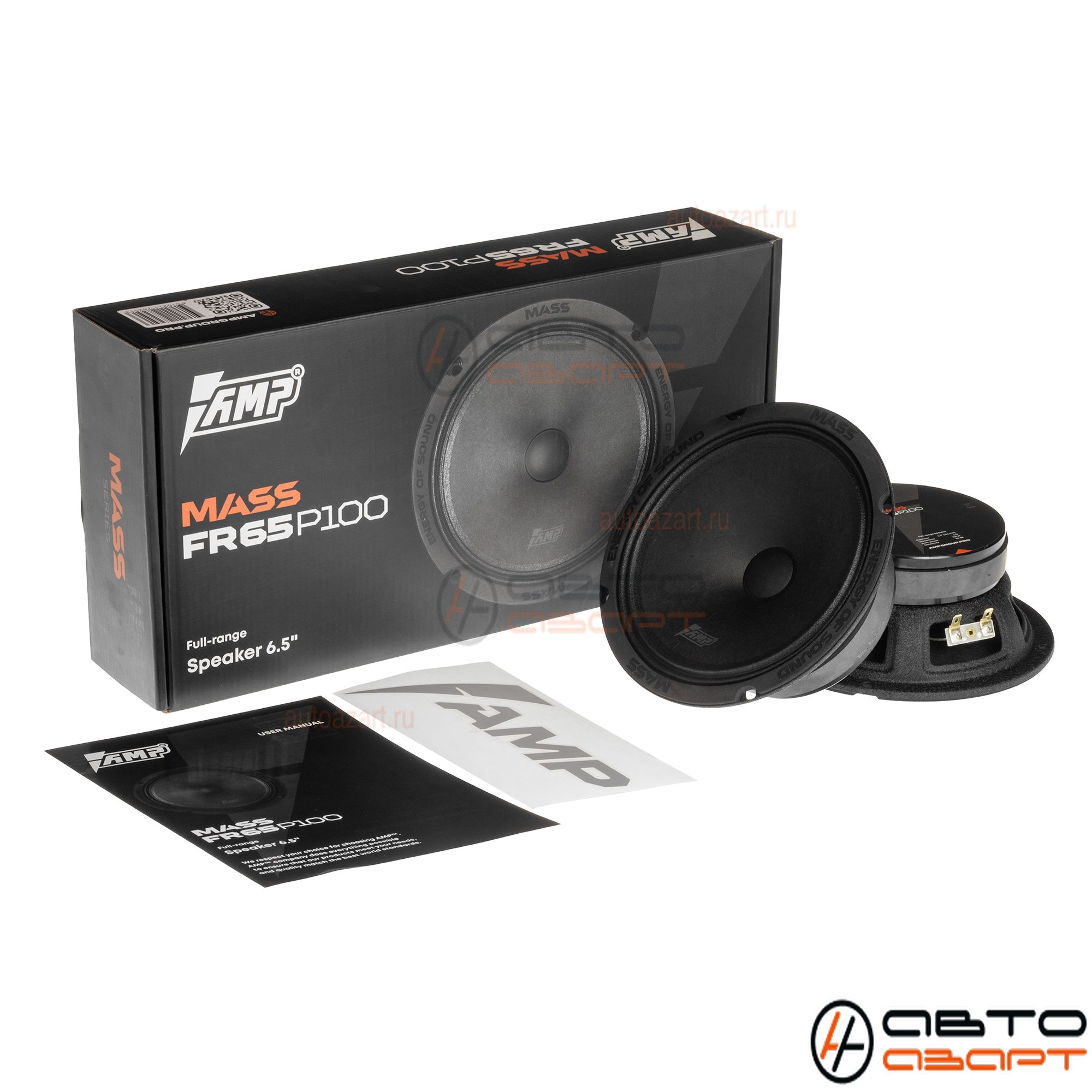 Акустика эстрадная AMP MASS FR65P100 (4ом) широкополосная купить с доставкой, автозвук, pride, amp, ural, bulava, armada, headshot, focal, morel, ural molot