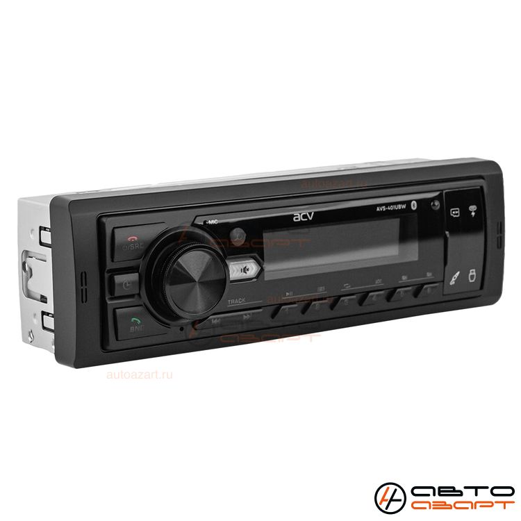 Ресивер-USB ACV AVS-401UBW (1din/База 36мм/белая/Bluetooth/USB/TYPE-C/AUX/SD/FM/4*50) купить с доставкой, автозвук, pride, amp, ural, bulava, armada, headshot, focal, morel, ural molot