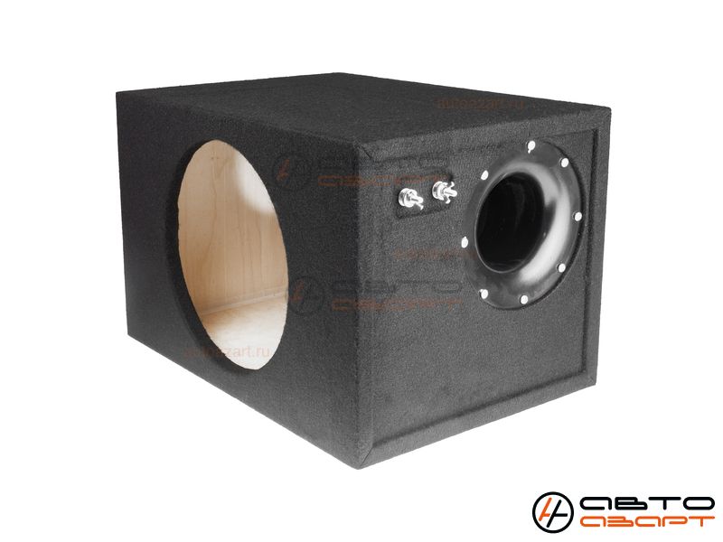 Корпус для сабвуфера AMP 12" | ТРУБА-110 С БОКУ ЧЕРНАЯ | 48л | 35Гц | B12-1.F18-1.V48.C-BK.V.T-BK купить с доставкой, автозвук, pride, amp, ural, bulava, armada, headshot, focal, morel, ural molot