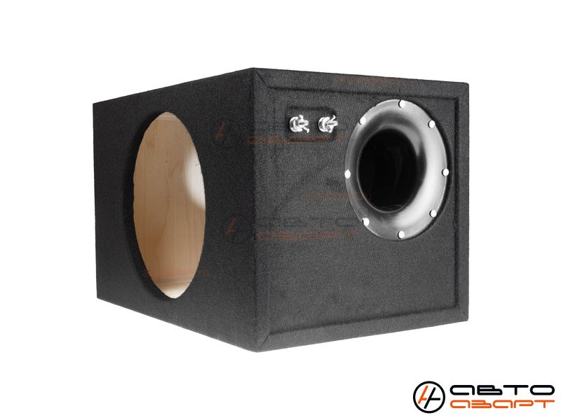 Корпус для сабвуфера AMP 12" | ТРУБА-110 С БОКУ ЧЕРНАЯ | 48л | 35Гц | B12-1.F18-1.V48.C-BK.V.T-BK купить с доставкой, автозвук, pride, amp, ural, bulava, armada, headshot, focal, morel, ural molot
