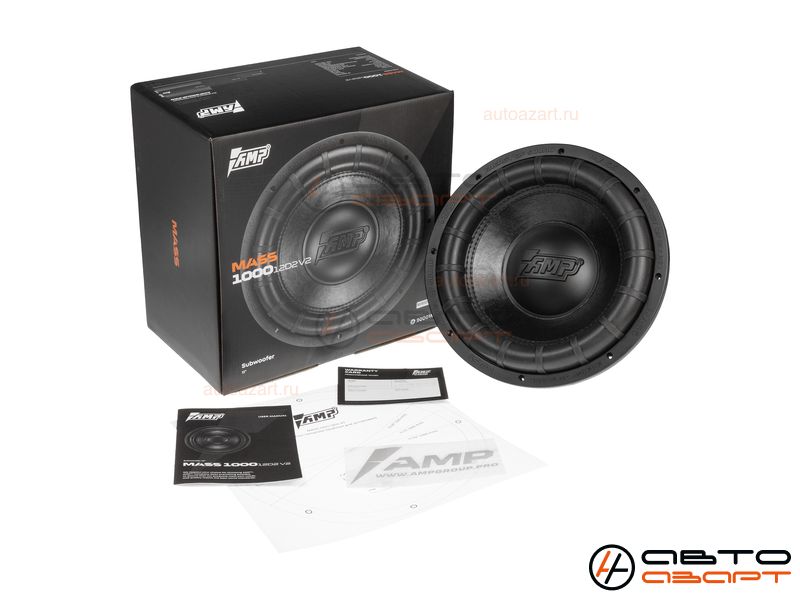 Сабвуферный динамик AMP MASS 1000 12D2 V.2 (2+2 Ом, rms1000) купить с доставкой, автозвук, pride, amp, ural, bulava, armada, headshot, focal, morel, ural molot