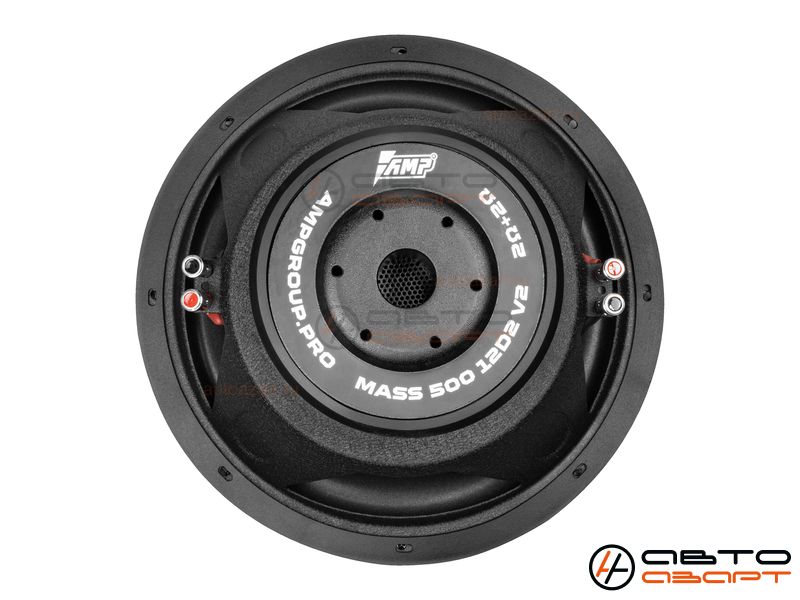 Сабвуферный динамик AMP MASS 500 12D2 V.2 (2+2 Ом, rms500) купить с доставкой, автозвук, pride, amp, ural, bulava, armada, headshot, focal, morel, ural molot