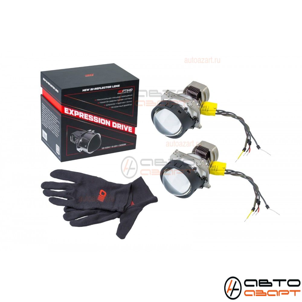Модули светодиодные, Optima Premium Bi-LED Lens, Expression Drive 3.0", 5000К, 12V, (компл) купить с доставкой, автозвук, pride, amp, ural, bulava, armada, headshot, focal, morel, ural molot