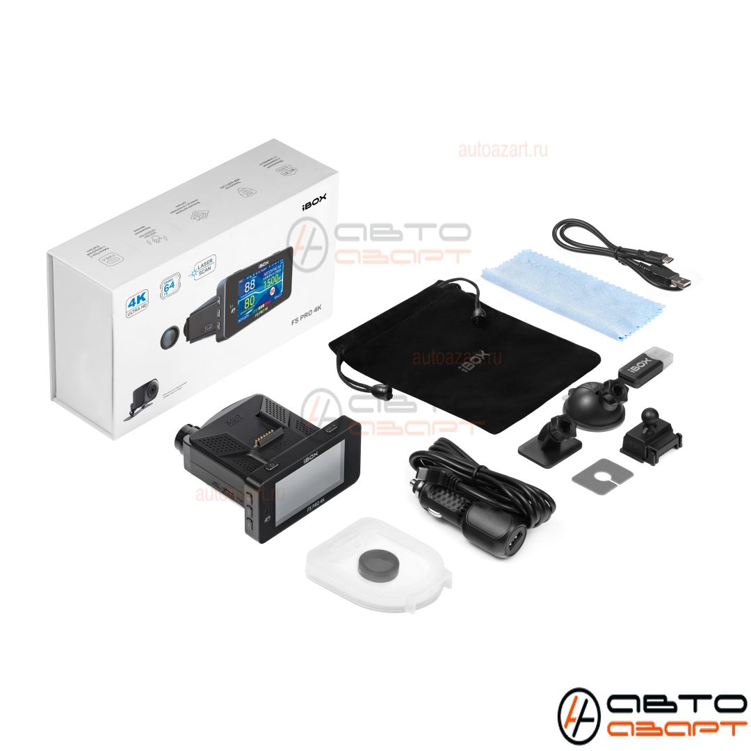 Комбо-устройство iBOX F5 PRO 4K LaserScan WiFi Signature Dual купить с доставкой, автозвук, pride, amp, ural, bulava, armada, headshot, focal, morel, ural molot