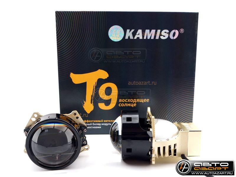 Модули светодиодные, Aozoom светодиодные би-линзы KAMISO A9 (T9 ) LED 3" со встроенным драйвером, 5500К купить с доставкой, автозвук, pride, amp, ural, bulava, armada, headshot, focal, morel, ural molot